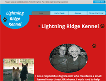 Tablet Screenshot of lightningridgekennel.com